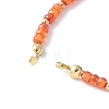 Faceted Rondelle Cubic Zirconia Beaded Bracelet Making KK-F892-27G-2