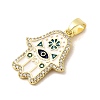 Brass Enamel Pendants KK-I378-18G-3