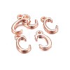 Rose Gold Plated Alloy Letter Pendants X-PALLOY-J718-01RG-C-2