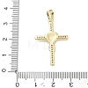 Brass Micro Pave Clear Cubic Zirconia Pendants CU-CBADD0C-05G-02-3
