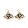 Brass Micro Pave Colorful Cubic Zirconia Charms KK-E068-VF083-2