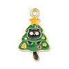 Christmas Kitty Alloy Enamel Pendants ENAM-I060-02B-1