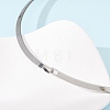 4MM 201 Stainless Steel Wire Choker Necklaces NJEW-Z098-06P-5