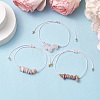 3Pcs 3 Styles Gemstone Braided Bead Bracelets BJEW-JB11146-08-2