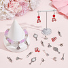 70Pcs 7 Styles Magic Girl Theme Alloy Pendants TIBEP-SC0003-65-4