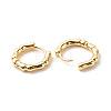 Brass Bamboo Shape Hoop Earrings for Women EJEW-G306-04G-2