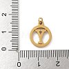 304 Stainless Steel Charms
with Jump Ring LS-STAS-R001-02G-Y-3