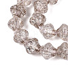 Transparent Crackle Glass Beads Strands GLAA-Q115-04A-03-3