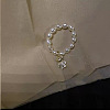 Natural Freshwater Pearl Beaded Stretch Rings WG03D15-04-1