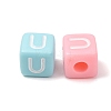 Opaque Acrylic European Beads AC-CBA7A73-01U-2