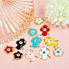 22Pcs 11 Styles Alloy Enamel Pendants sgENAM-SZ0001-39LG-4