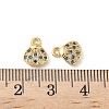 Brass Micro Pave Cubic Zirconia Charms KK-C099-01H-G-3