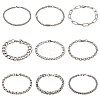 Unisex 304 Stainless Steel Chain Bracelets BJEW-TA0001-05P-13