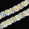 Baking Paint Electroplate Transparent Glass Beads Strands EGLA-N020-04I-1