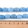 Barrel Shaped Dyed Natural Aquamarine Beads Strands G-S114-25-01-5