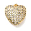 Brass Micro Pave Clear Cubic Zirconia Pendants KK-B094-06G-1