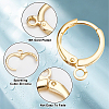 50 Pairs Brass Huggie Hoop Earring Findings KK-CN0001-87-3