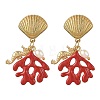 304 Stainless Steel Enamel Stud Earrings EJEW-JE07476-3