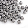 Spray Painted Acrylic Beads ACRP-Q018-6mm-014-1