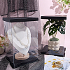4 Sets Clear Plastic Packing Boxes with Paper Top and Bottom CON-GO0001-28B-4