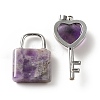 Natural Amethyst Pendants G-E580-01P-09-3