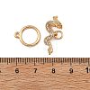 SHEGRACE Dragon Brass Micro Pave Clear Cubic Zirconia Toggle Clasps XGRQ58581-788G-3