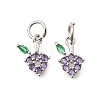 Brass Micro Pave Cubic Zirconia Charms KK-Z156-16P-1