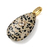 Natural Dalmatian Jasper Pendants G-B188-01G-04-2