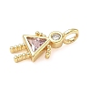 Brass Micro Pave Cubic Zirconia Pendants ZIRC-I356-17G-B10-2