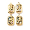 304 Stainless Steel Shell Pendants STAS-F345-01D-G-1