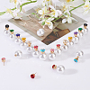 10 Pairs 10 Colors Resin Diamond & Plastic Imitaion Pearl Front Back Stud Earrings EJEW-AN0002-65-7