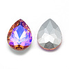 Pointed Back Glass Rhinestone Cabochons RGLA-T017-18x25mm-04-2