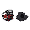 Word Coffee Is My Blood Type Enamel Pin JEWB-H008-13EB-2