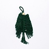 Christmas Theme Leaf Knitting Pendant Decorations DIY-TAC0016-17-2