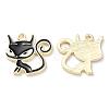 Alloy Enamel Kitten Pendants PALLOY-T056-71A-3