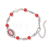 Zinc Alloy Enamel Link Bracelets BJEW-JB12751-02-2