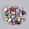Printed Handmade Porcelain Beads PORC-Q007-13A-2
