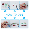 ® DIY Glass Cherry Earring Making Kits DIY-AR0003-02-4