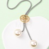 304 Stainless Steel Tree of Life Lariat Necklaces for Women NJEW-B149-04GP-02-2