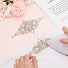 Flower Hotfix Rhinestone Appliques PATC-WH0008-83B-3