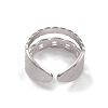 Non-Tarnish 304 Stainless Steel Cuff Rings RJEW-G285-82P-3