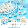 20Pcs 4 Styles Baroque Style ABS Plastic Imitation Pearl Beads SACR-YW0002-16-5