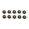 Black Opaque Acrylic Beads PACR-YW0001-04C-4