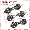 12 Pairs Vintage Alloy Buckle for Clothing & Bags FIND-PH0038-72B-2