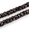 Luminous Handmade Gold Foil Glass Beads Strands FOIL-N029-02A-01-1