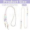3Pcs Iron & Resin Heart Eyeglasses Chains AJEW-CN0007-83-2