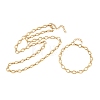 304 Stainless Steel Cable Chains Bracelet & Necklace Jewelry Sets SJEW-L199-01G-5