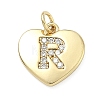 Brass Micro Pave Clear Cubic Zirconia Pendants KK-D229-01G-18-1