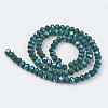 Electroplate Opaque Solid Color Glass Beads Strands EGLA-A034-P10mm-L06-2