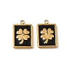 Saint Patrick's Day 304 Stainless Steel Enamel Pendants STAS-I371-15G-03-1
